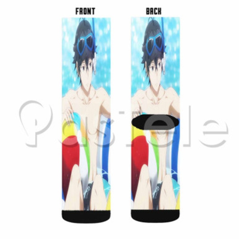 Handa ku Custom Sublimation Personalized Printed Socks Polyester Acrylic Nylon Spandex