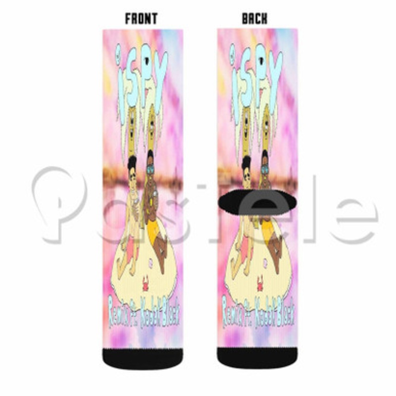 i Spy Kyle Feat Kodak Black Custom Sublimation Personalized Printed Socks Polyester Acrylic Nylon Spandex