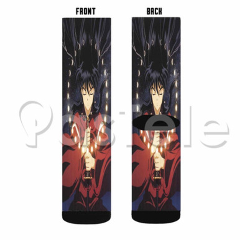 Inu Yasha Custom Sublimation Printed Socks Polyester Acrylic Nylon Spandex