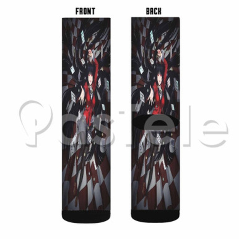 Kakegurui Anime Custom Sublimation Personalized Printed Socks Polyester Acrylic Nylon Spandex