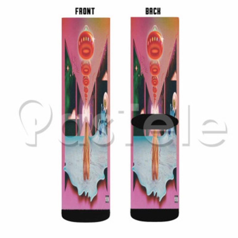 Ke ha Hymn Custom Sublimation Personalized Printed Socks Polyester Acrylic Nylon Spandex