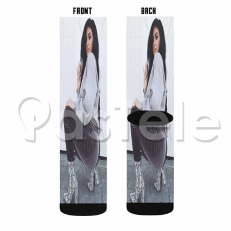 Kylie Jenner Custom Sublimation Personalized Printed Socks Polyester Acrylic Nylon Spandex