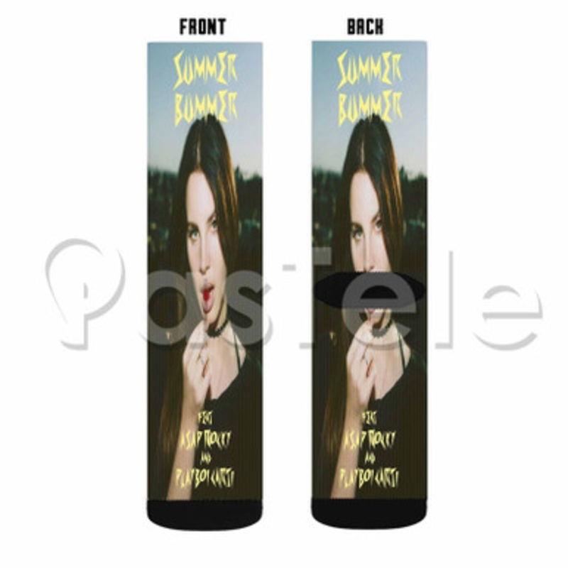 Lana Del Rey Summer Bummer Custom Sublimation Personalized Printed Socks Polyester Acrylic Nylon Spandex