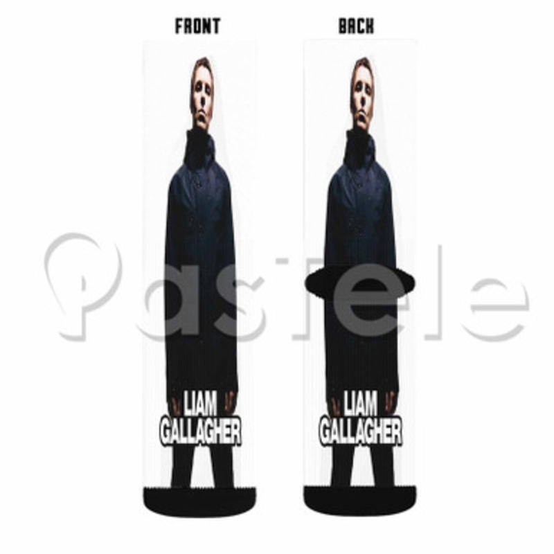 Liam Gallagher Oasis Custom Sublimation Personalized Printed Socks Polyester Acrylic Nylon Spandex