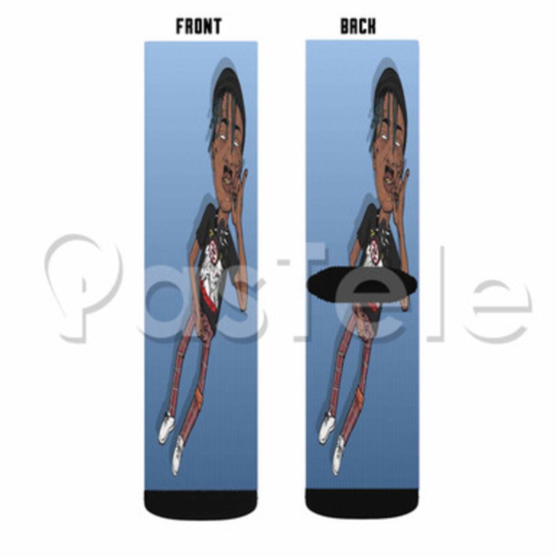 Lil Tracy Custom Sublimation Printed Socks Polyester Acrylic Nylon Spandex
