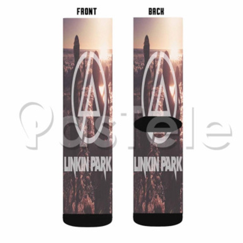 Linkin Park Custom Sublimation Personalized Printed Socks Polyester Acrylic Nylon Spandex