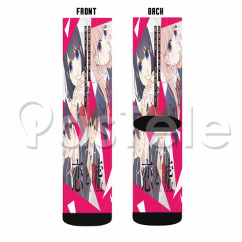 Love and Lies Custom Sublimation Personalized Printed Socks Polyester Acrylic Nylon Spandex