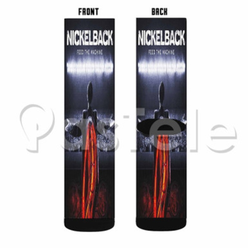 Nickelback Feed the Machine Custom Sublimation Personalized Printed Socks Polyester Acrylic Nylon Spandex
