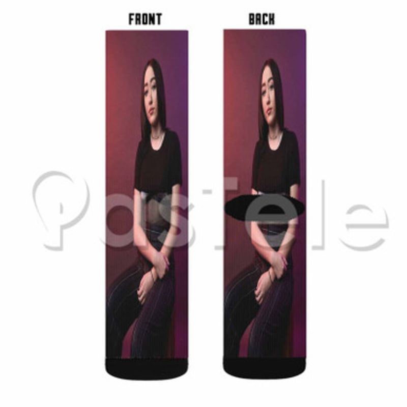 Noah Cyrus Custom Sublimation Personalized Printed Socks Polyester Acrylic Nylon Spandex
