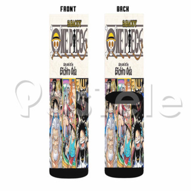 One Piece Omnibus Edition Custom Sublimation Printed Socks Polyester Acrylic Nylon Spandex