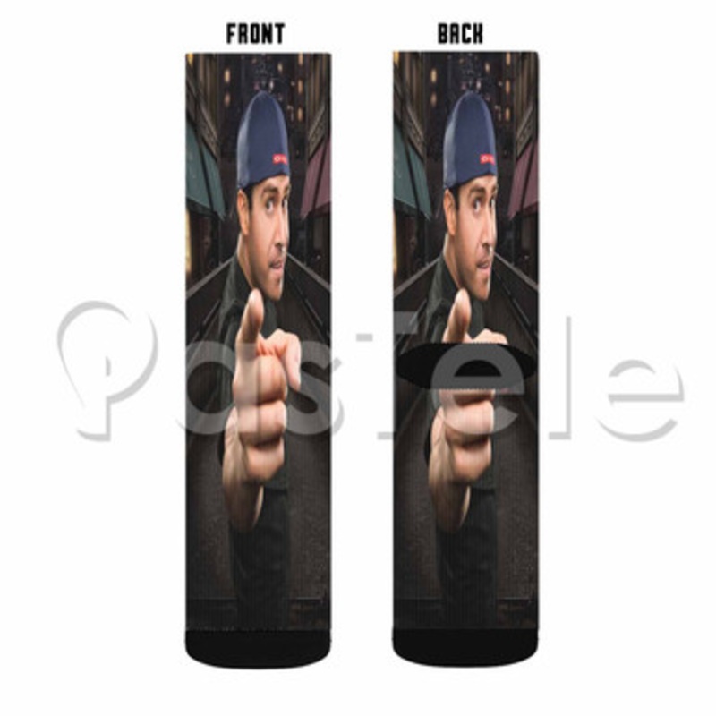 Pablo Francisco Custom Sublimation Printed Socks Polyester Acrylic Nylon Spandex