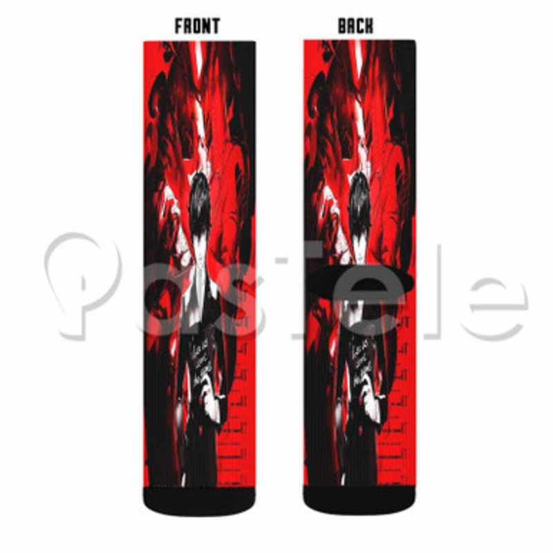 Persona 5 Custom Sublimation Personalized Printed Socks Polyester Acrylic Nylon Spandex