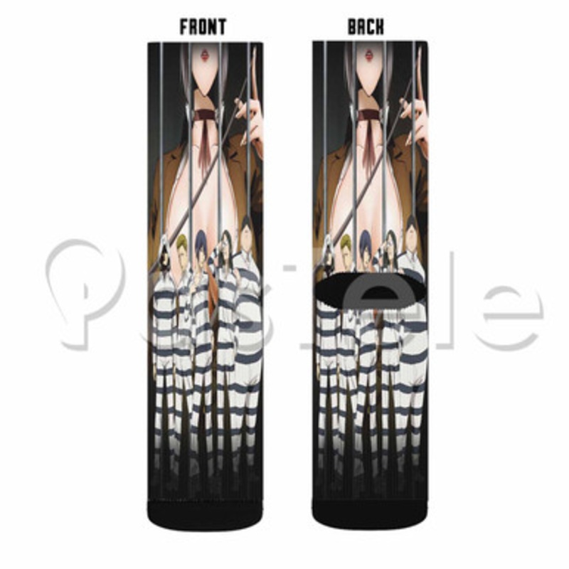 Prison School Custom Sublimation Printed Socks Polyester Acrylic Nylon Spandex