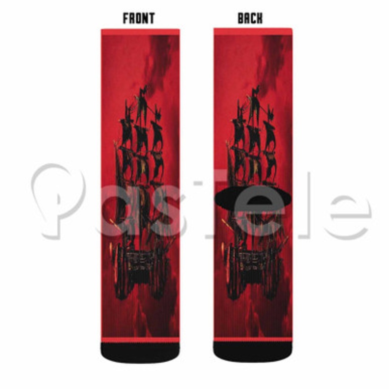 Row Your Boat Yelawolf Custom Sublimation Personalized Printed Socks Polyester Acrylic Nylon Spandex