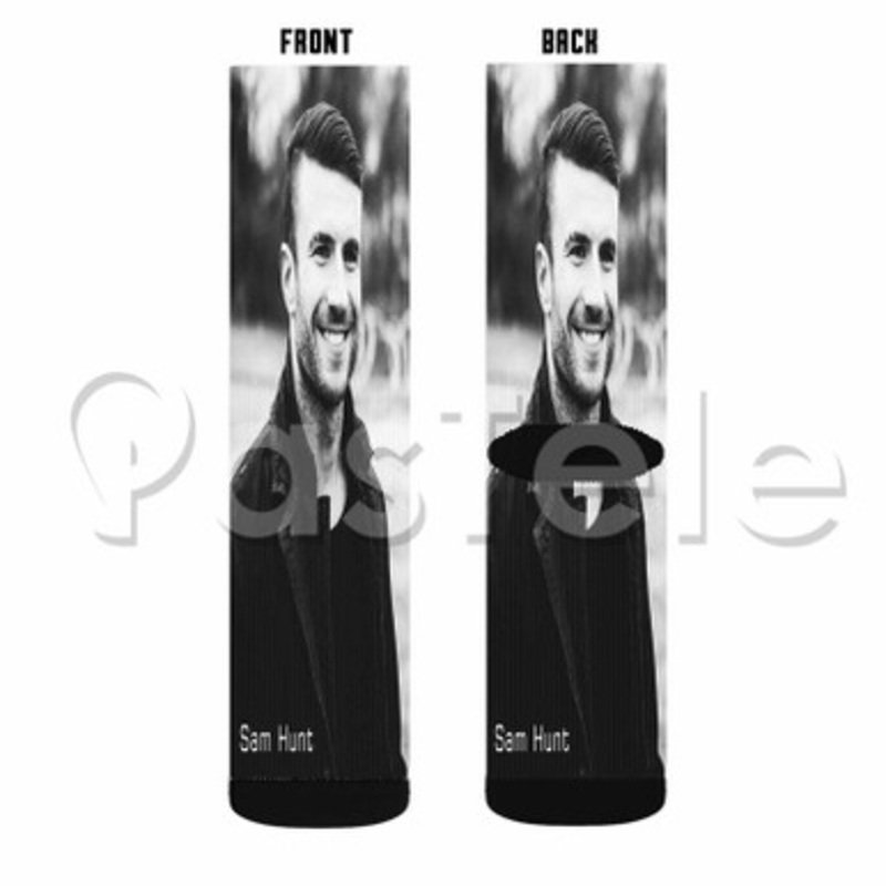 Sam Hunt Custom Sublimation Personalized Printed Socks Polyester Acrylic Nylon Spandex