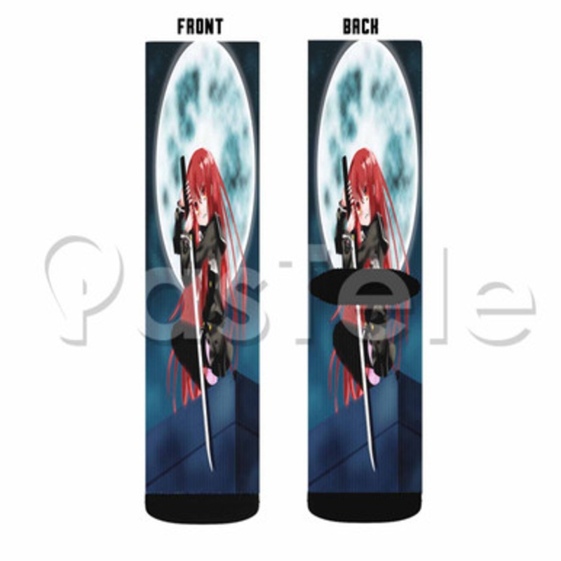 Shakugan No Shana Custom Sublimation Printed Socks Polyester Acrylic Nylon Spandex