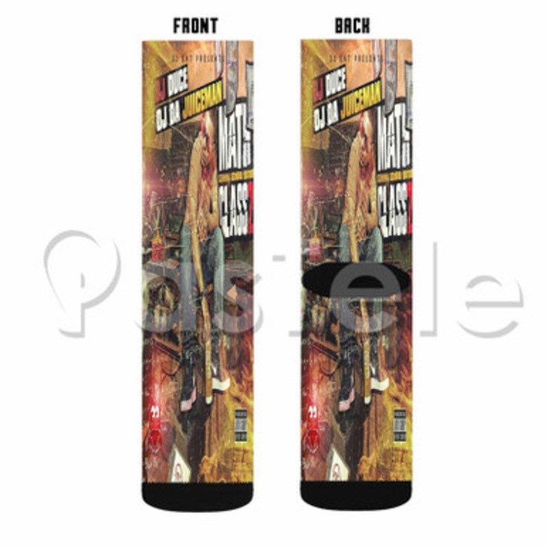 Still Servin OJ Da Juiceman Custom Sublimation Personalized Printed Socks Polyester Acrylic Nylon Spandex