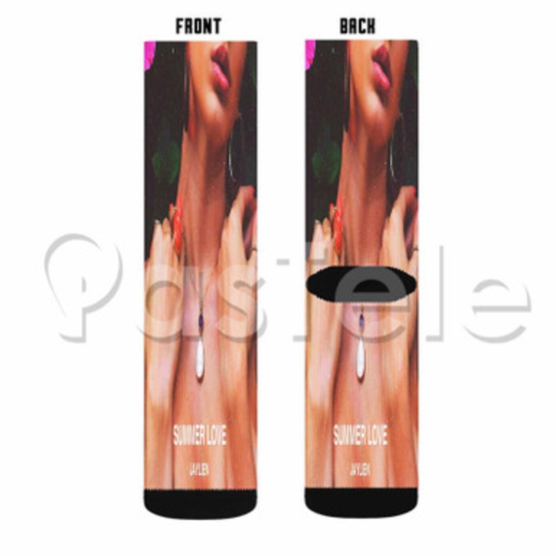 Summer Love Jaylien Custom Sublimation Personalized Printed Socks Polyester Acrylic Nylon Spandex