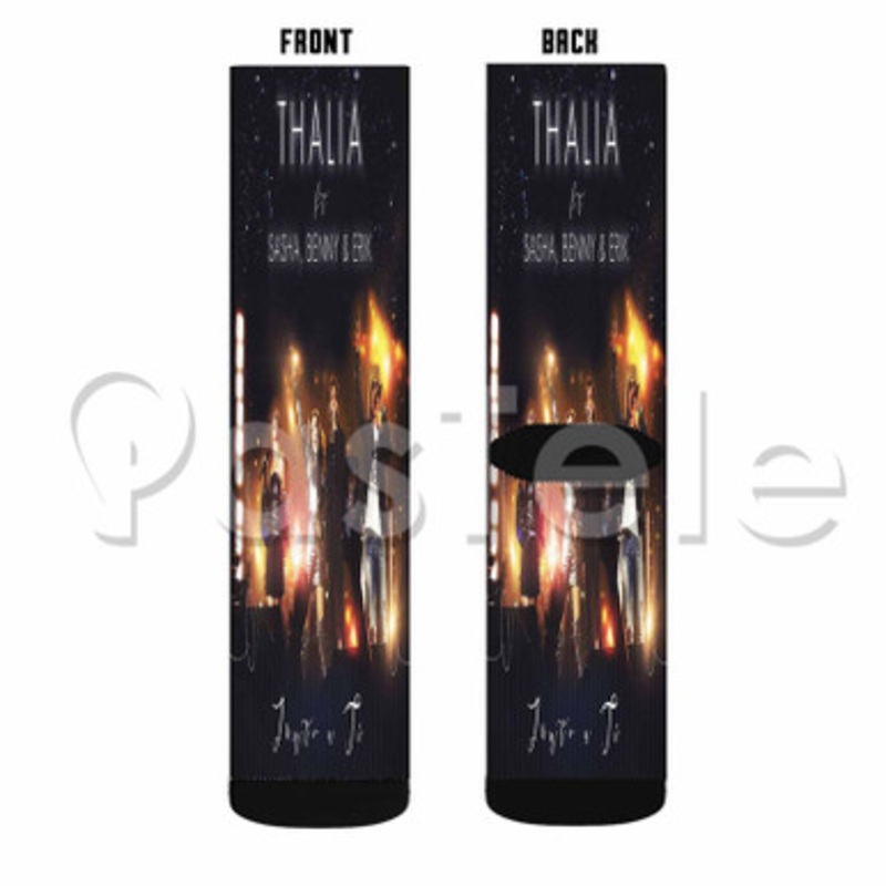Thal a Junto a Ti Custom Sublimation Personalized Printed Socks Polyester Acrylic Nylon Spandex