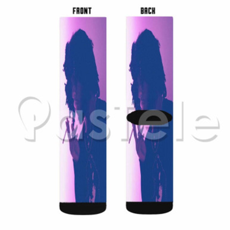 That Far 6 Lack Custom Sublimation Personalized Printed Socks Polyester Acrylic Nylon Spandex