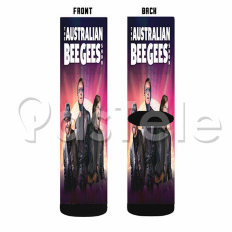 The Australian Bee Gees Custom Sublimation Printed Socks Polyester Acrylic Nylon Spandex