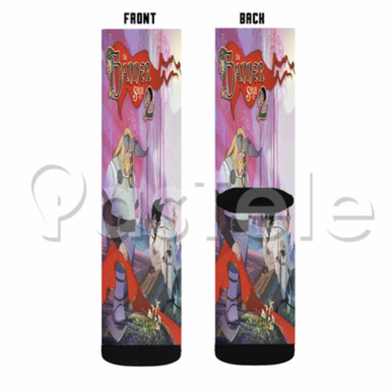 The Banner Saga 2 Custom Sublimation Printed Socks Polyester Acrylic Nylon Spandex