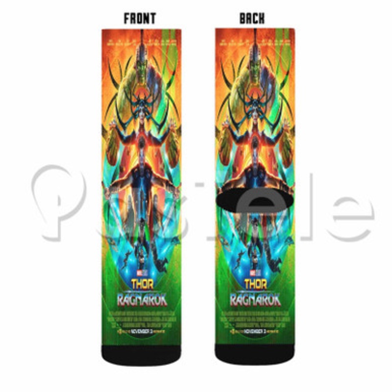 Thor Ragnarok Custom Sublimation Personalized Printed Socks Polyester Acrylic Nylon Spandex