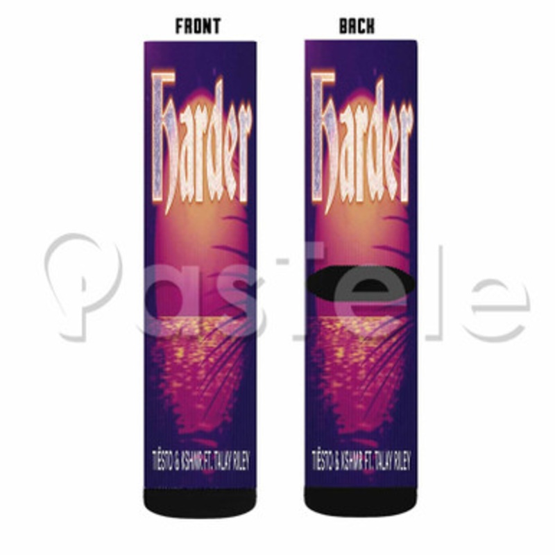 Ti sto KSHMR ft Talay Riley Harder Custom Sublimation Personalized Printed Socks Polyester Acrylic Nylon Spandex