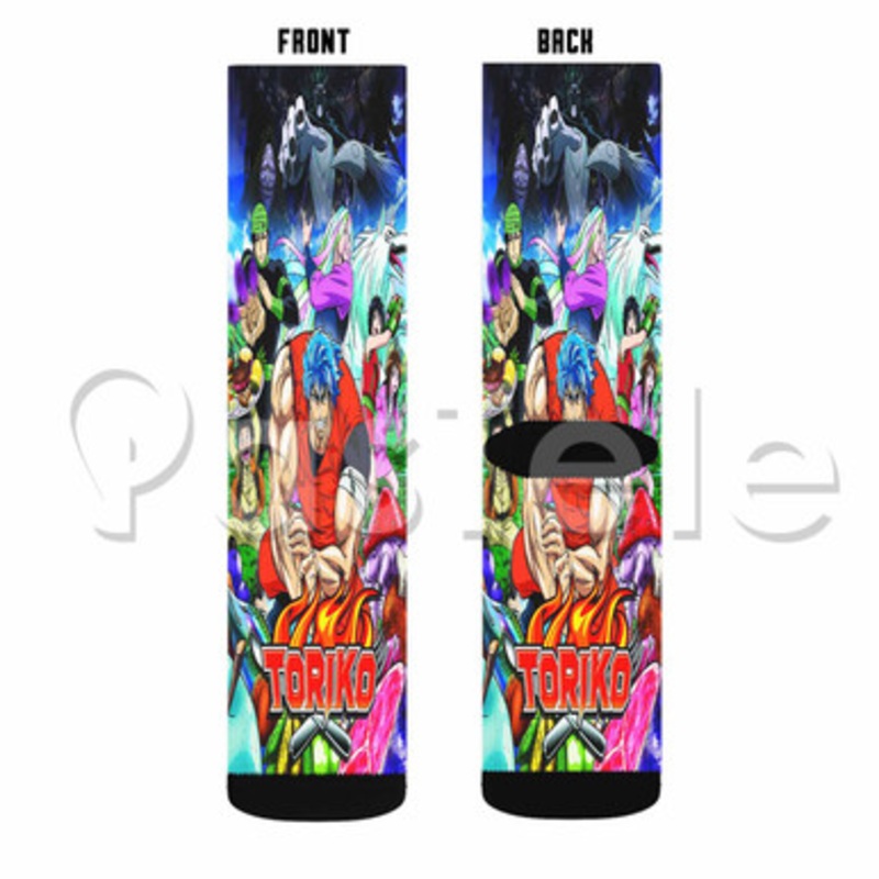 Toriko Custom Sublimation Printed Socks Polyester Acrylic Nylon Spandex