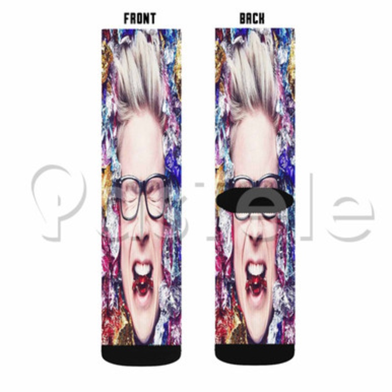 Tyler Oakley Custom Sublimation Printed Socks Polyester Acrylic Nylon Spandex