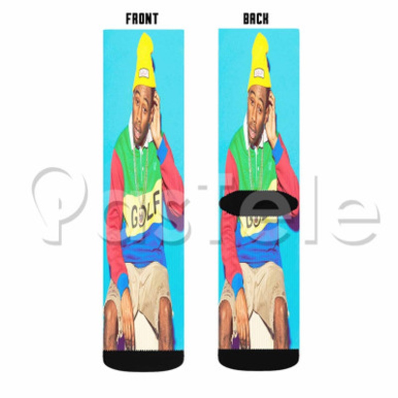 Tyler The Creator Custom Sublimation Personalized Printed Socks Polyester Acrylic Nylon Spandex