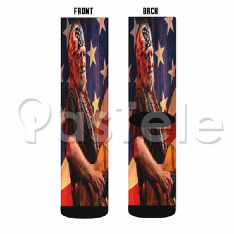 Willie Nelson Custom Sublimation Personalized Printed Socks Polyester Acrylic Nylon Spandex