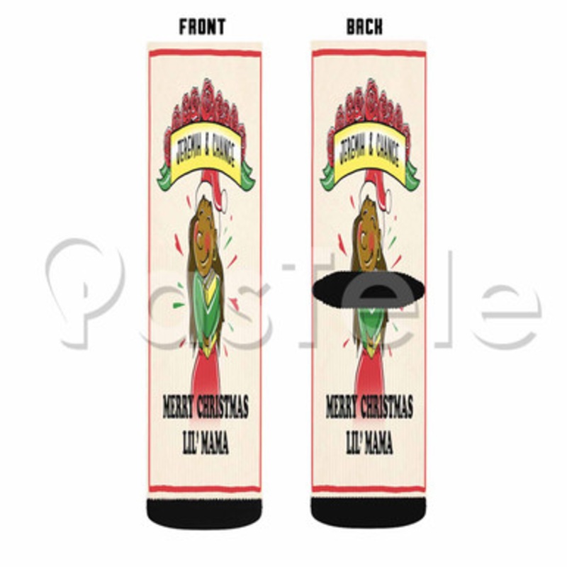 Chance The Rapper x Jeremih Chi Town Christmas Custom Sublimation Printed Socks Polyester Acrylic Ny