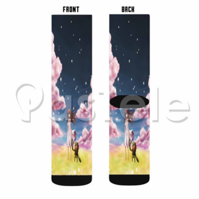 Clannad Custom Sublimation Printed Socks Polyester Acrylic Nylon Spandex