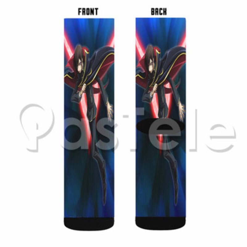 Code Geass Fukkatsu no Lelouch Custom Sublimation Printed Socks Polyester Acrylic Nylon Spandex