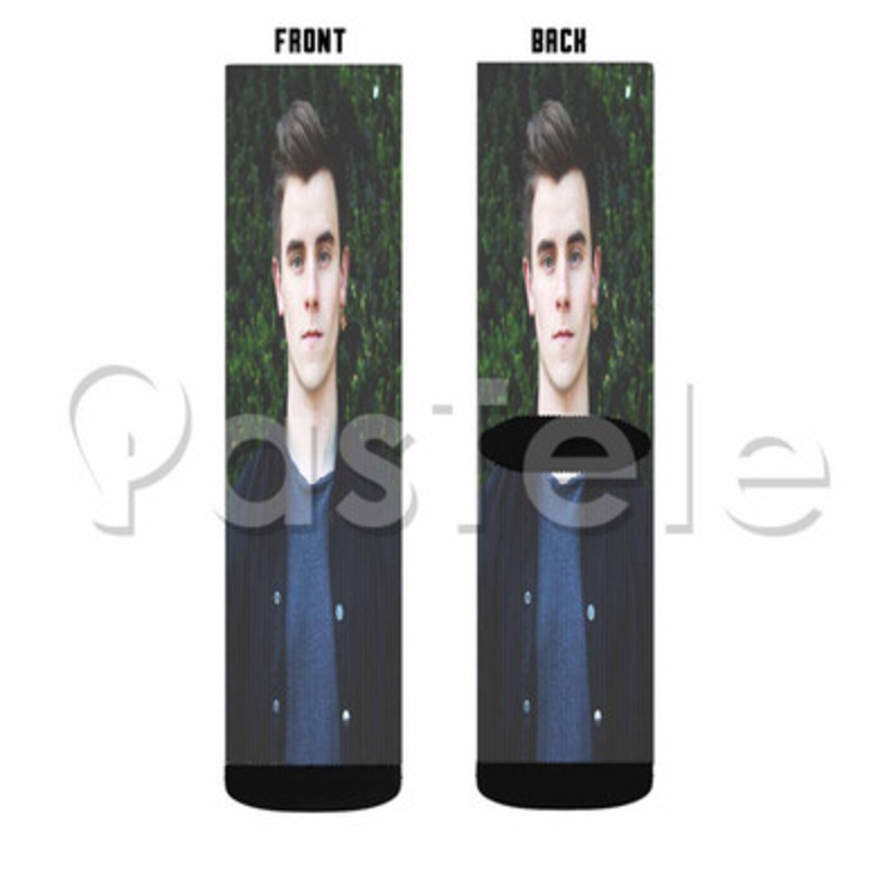 Connor Franta 2 Custom Sublimation Printed Socks Polyester Acrylic Nylon Spandex