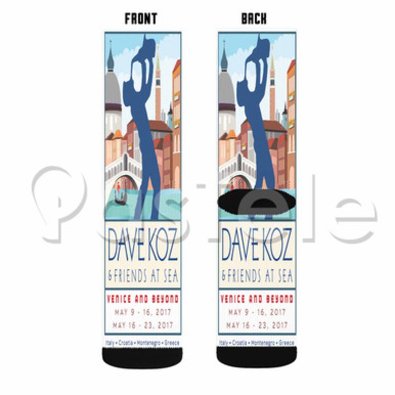 Dave Koz Tour Custom Sublimation Printed Socks Polyester Acrylic Nylon Spandex