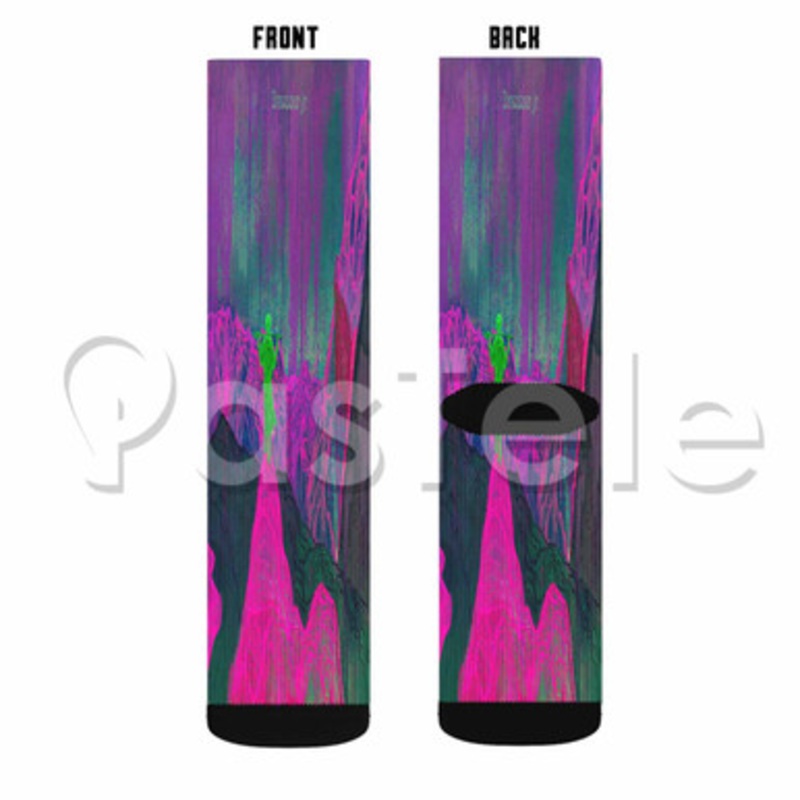 Dinosaur Jr Custom Sublimation Printed Socks Polyester Acrylic Nylon Spandex