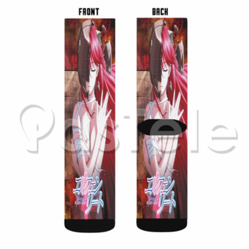 Elfen Lied Custom Sublimation Printed Socks Polyester Acrylic Nylon Spandex