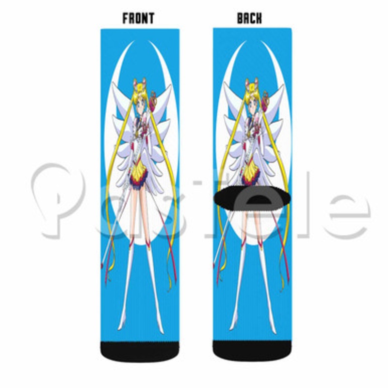 Eternal Sailor Moon Custom Sublimation Printed Socks Polyester Acrylic Nylon Spandex