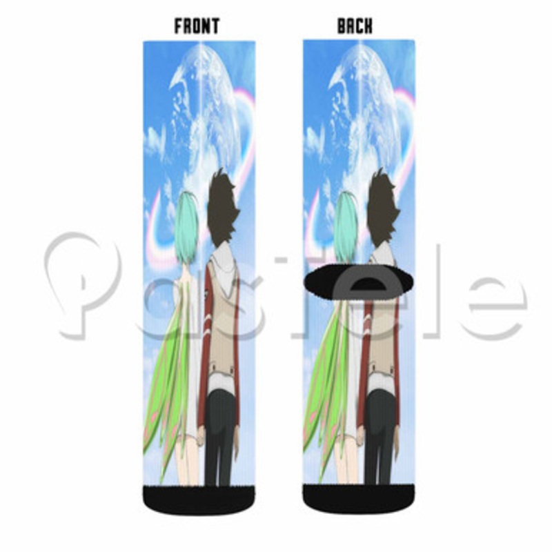 Eureka Seven 2 Custom Sublimation Printed Socks Polyester Acrylic Nylon Spandex