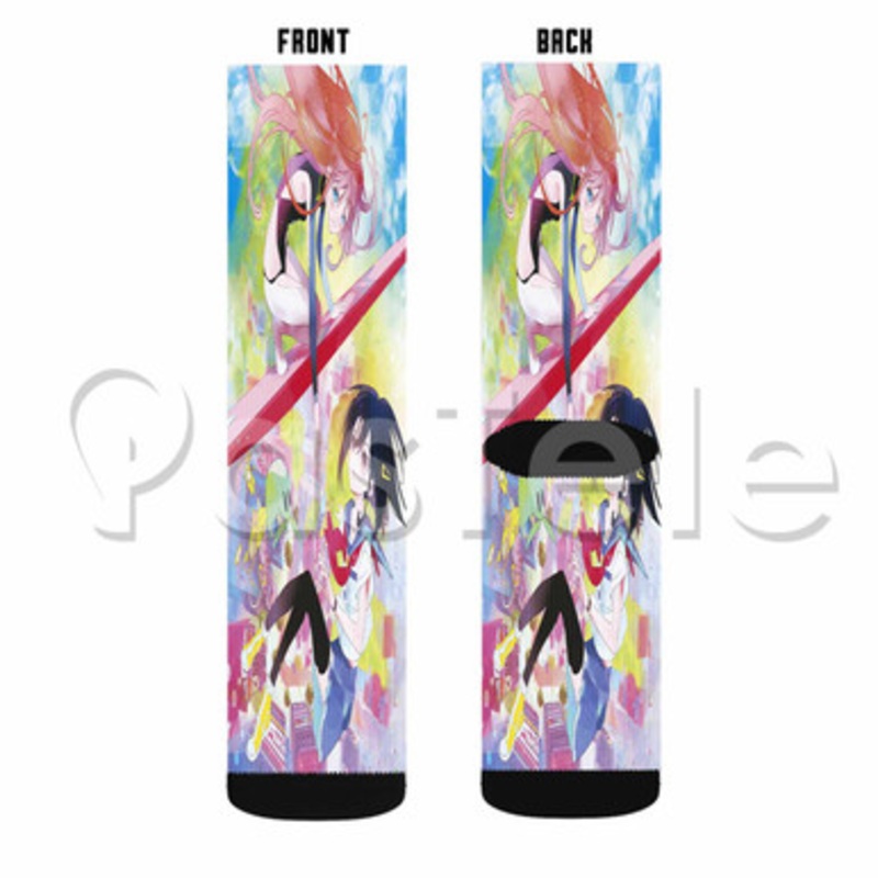 Flip Flappers Custom Sublimation Printed Socks Polyester Acrylic Nylon Spandex