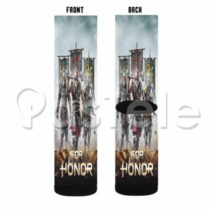 For Honor Custom Sublimation Printed Socks Polyester Acrylic Nylon Spandex