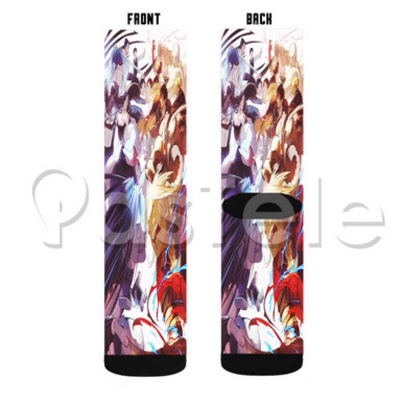 Full Metal Alchemist Custom Sublimation Printed Socks Polyester Acrylic Nylon Spandex