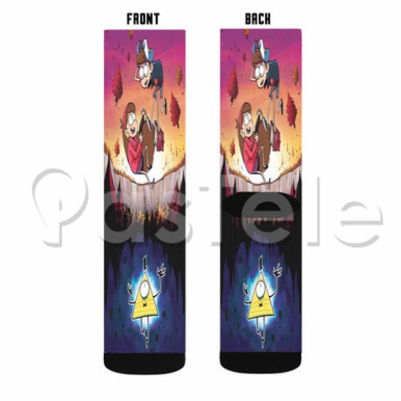 Gravity Falls Custom Sublimation Printed Socks Polyester Acrylic Nylon Spandex