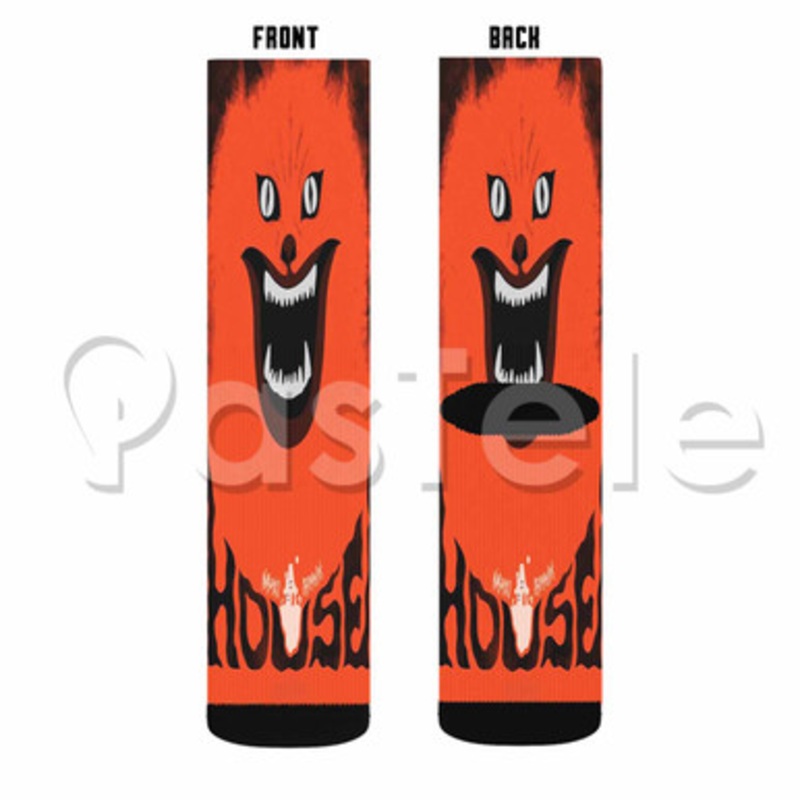 Hausu Custom Sublimation Printed Socks Polyester Acrylic Nylon Spandex