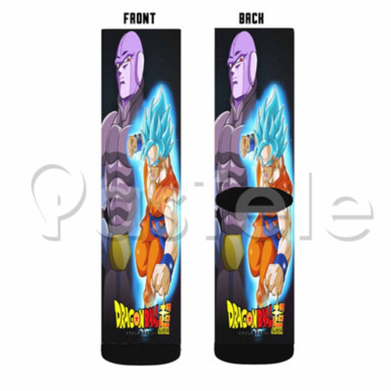 Hit vs Goku Dragon Ball Super Custom Sublimation Printed Socks Polyester Acrylic Nylon Spandex