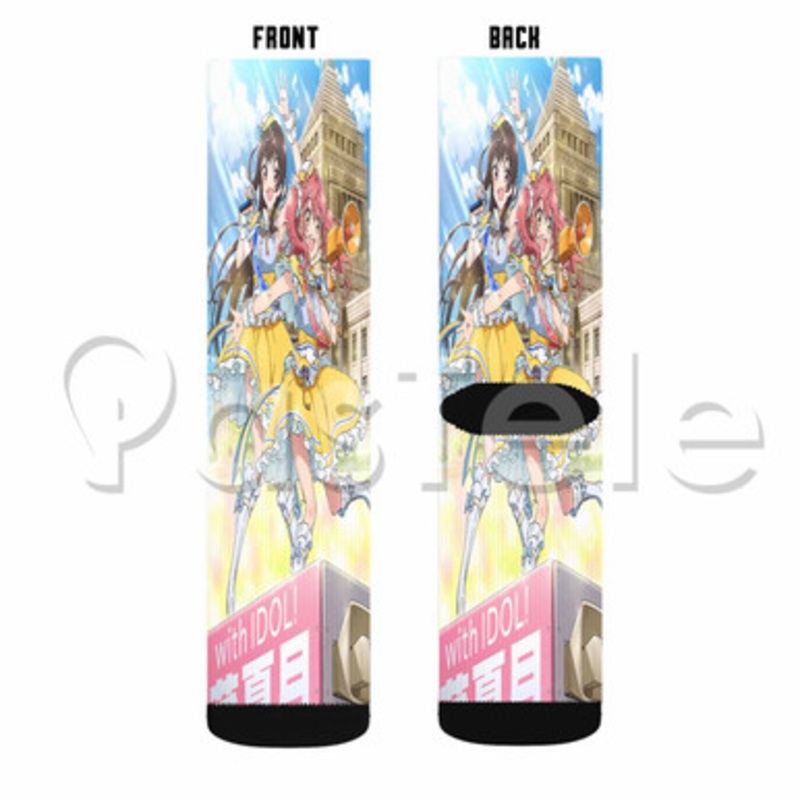 Idol Incidents Custom Sublimation Printed Socks Polyester Acrylic Nylon Spandex