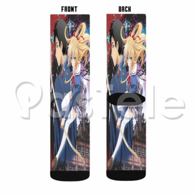 Isuca Custom Sublimation Printed Socks Polyester Acrylic Nylon Spandex