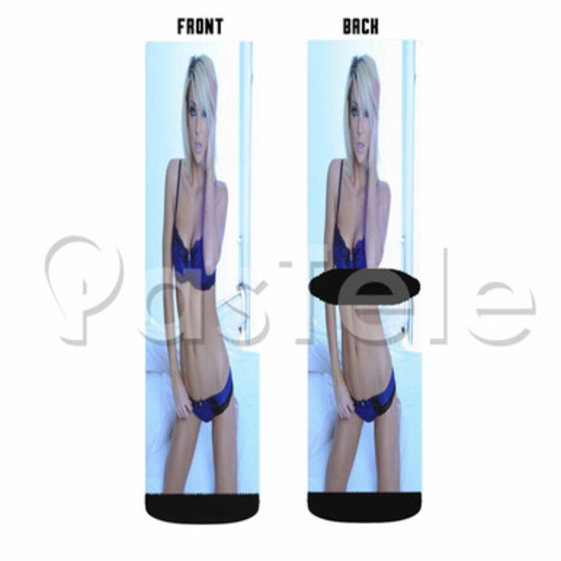 Jenna Marbles Custom Sublimation Printed Socks Polyester Acrylic Nylon Spandex